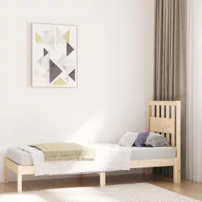 vidaXL Small Single tömör fenyőfa ágykeret 75 x 190 cm