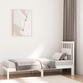 Small Single fehér tömör fenyőfa ágykeret 75 x 190 cm