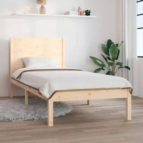 vidaXL Single tömör fa ágykeret 90 x 190 cm