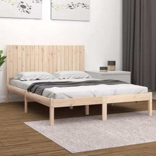 vidaXL Super King tömör fa ágykeret 180 x 200 cm