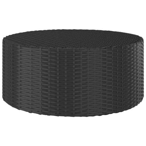 vidaXL fekete polyrattan teázóasztal 68 x 68 x 30 cm