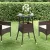 Barna polyrattan és edzett üveg kerti asztal Ø60 x 75 cm