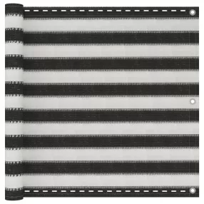 antracitszürke-fehér HDPE erkélynapellenző 90 x 500 cm