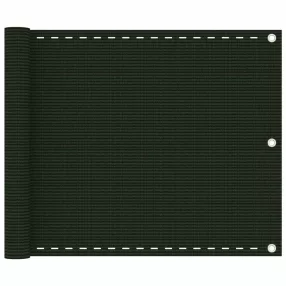 sötétzöld HDPE erkélytakaró 75 x 500 cm