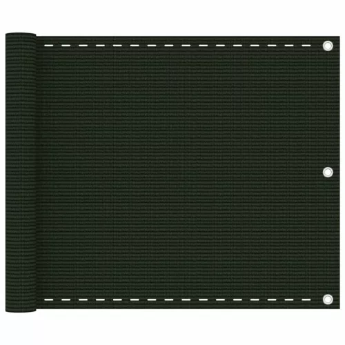 sötétzöld HDPE erkélytakaró 75 x 500 cm
