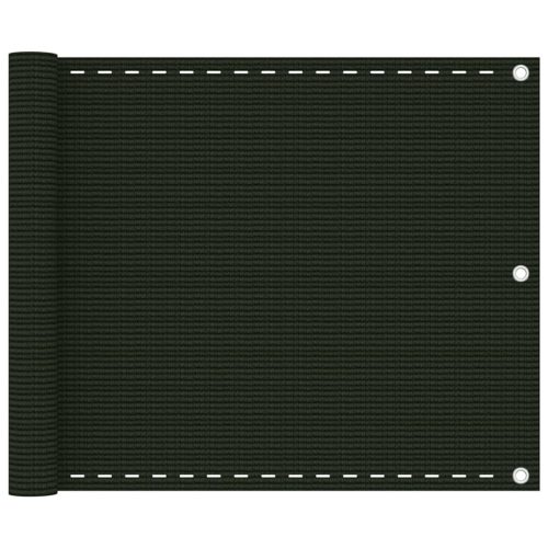 sötétzöld HDPE erkélytakaró 75 x 600 cm