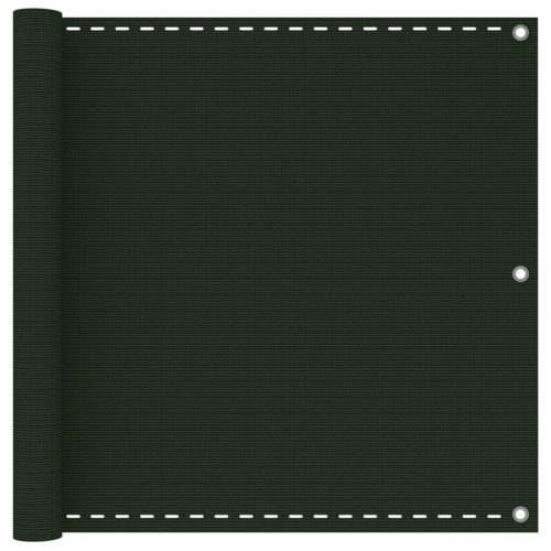 sötétzöld HDPE erkélytakaró 90 x 400 cm