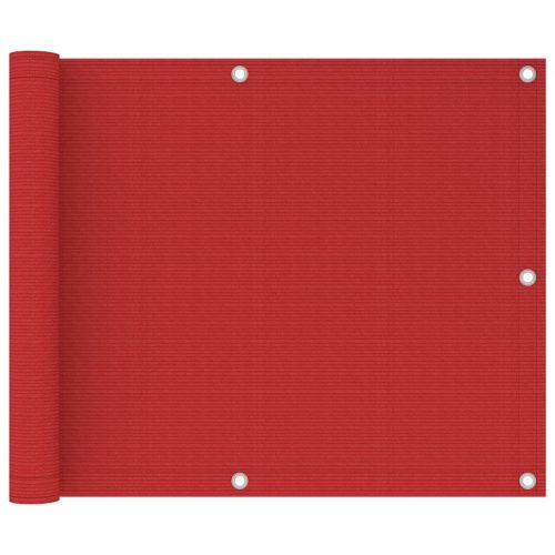 piros HDPE erkélytakaró 75 x 300 cm