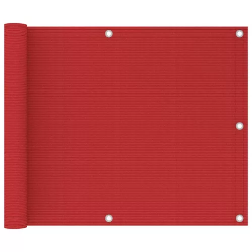 piros HDPE erkélytakaró 75 x 300 cm