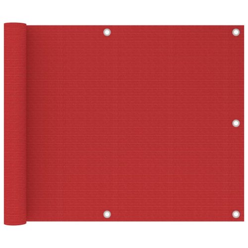 piros HDPE erkélytakaró 75 x 500 cm