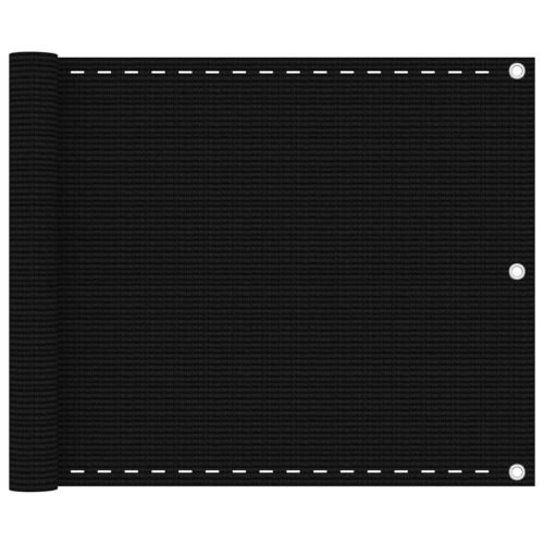 fekete HDPE erkélytakaró 75 x 500 cm