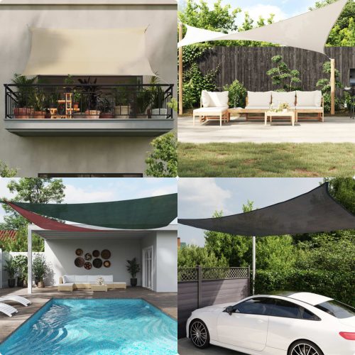 terrakotta HDPE napvitorla 160 g/m² 4,5x4,5 m