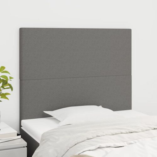 2 db sötétszürke szövet fejtámla 100x5x78/88 cm