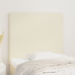krémszínű műbőr fejtámla 100x5x118/128 cm