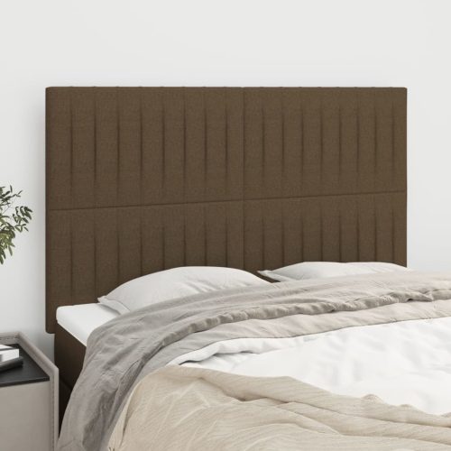 4 db sötétbarna szövet fejtámla 72 x 5 x 78/88 cm