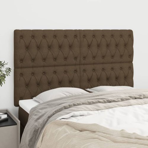 4 db sötétbarna szövet fejtámla 72x7x78/88 cm
