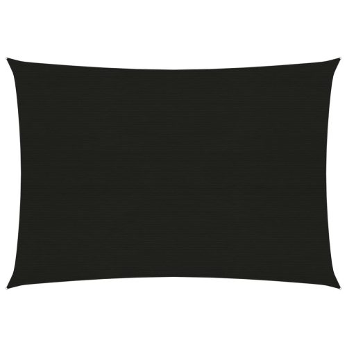  fekete HDPE napvitorla 160 g/m² 2,5 x 4 m