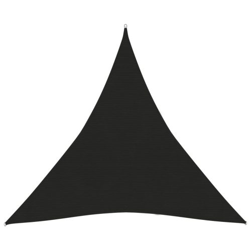 fekete HDPE napvitorla 160 g/m² 3,6 x 3,6 x 3,6 m