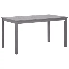   Szürke antikolt tömör akácfa kerti asztal 140 x 80 x 74 cm
