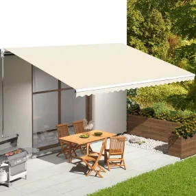 vidaXL krémszínű csere napellenző ponyva 6 x 3,5 m