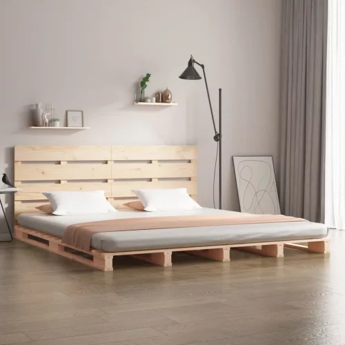 vidaXL tömör fenyőfa ágy matrac nélkül 135 x 190 cm