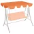 narancssárga csere ponyva kerti hintaágyhoz 150/130 x 105/70 cm