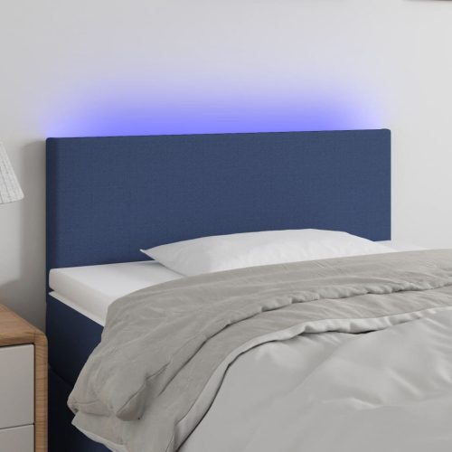  kék szövet LED-es fejtámla 100x5x78/88 cm