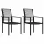 2 db fekete PVC rattan kerti szék