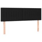 fekete szövet LED-es fejtámla 144x5x78/88 cm