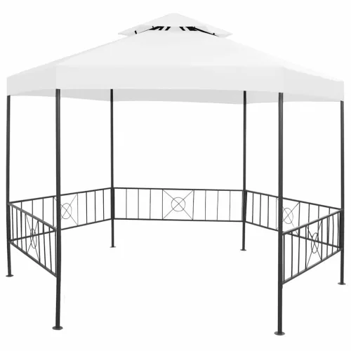 Fehér kerti pavilon 323 x 275 x 265 cm 180 g/m²