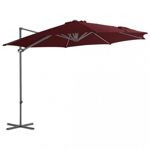 Bordó konzolos napernyő acélrúddal 300 cm