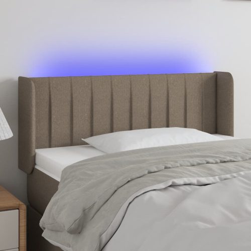 tópszínű szövet LED-es fejtámla 103 x 16 x 78/88 cm