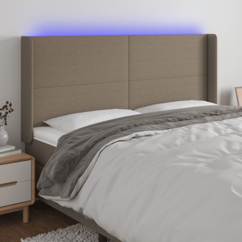tópszínű szövet LED-es fejtámla 183x16x118/128 cm