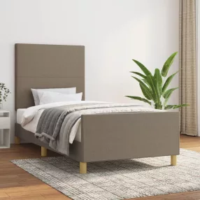   vidaXL tópszínű szövet ágykeret matrac nélkül 100x200 cm