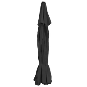 vidaXL fekete kültéri napernyő csereponyva 515 cm