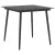 Fekete acél és üveg kerti étkezőasztal 80 x 80 x 74 cm