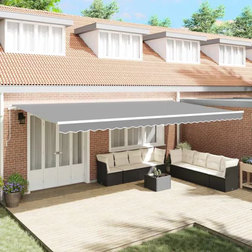 vidaXL Napernyő keret Fehér 600 × 350 cm Alumínium
