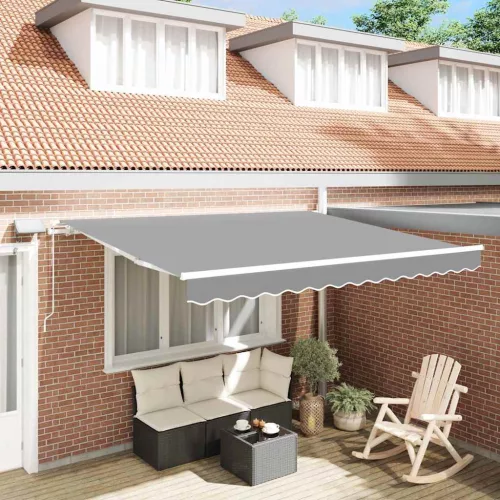 vidaXL Napernyő keret LED -es lámpákkal Fehér 300 x 250 cm Alumínium