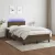 vidaXL barna szövet rugós és LED-es ágy matraccal 120 x 200 cm