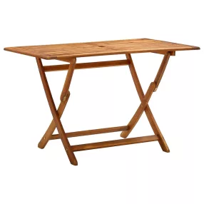   Tömör akácfa összecsukható kerti asztal 120 x 70 x 75 cm