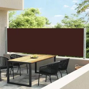 barna kihúzható oldalsó terasz-napellenző 140 x 600 cm