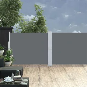   antracitszürke kihúzható oldalsó terasz-napellenző 140 x 1200 cm