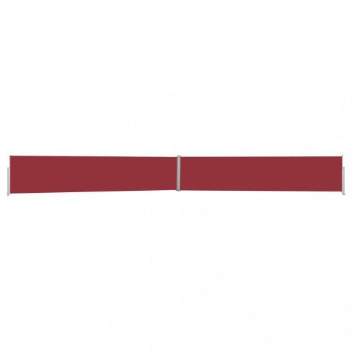 vidaXL piros kihúzható oldalsó terasz-napellenző 140 x 1200 cm