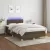 vidaXL barna szövet rugós és LED-es ágy matraccal 120 x 200 cm 