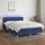 vidaXL kék szövet rugós és LED-es ágy matraccal 140x190 cm 