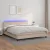 vidaXL cappuccino színű műbőr rugós ágy matraccal és LED-del 180x200cm