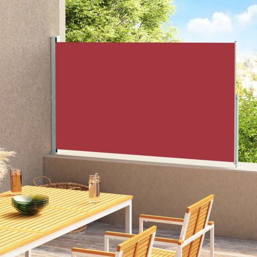 piros behúzható oldalsó terasznapellenző 200 x 300 cm