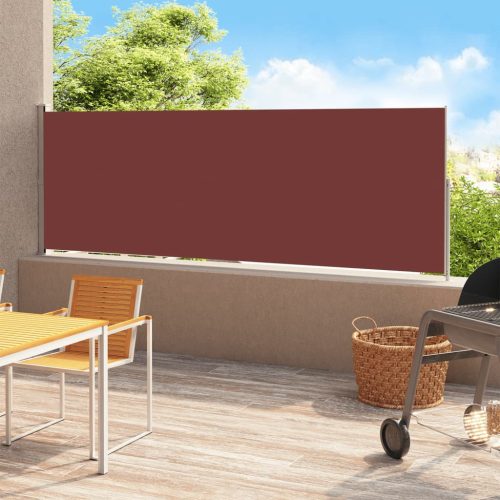 barna behúzható oldalsó terasznapellenző 220 x 500 cm