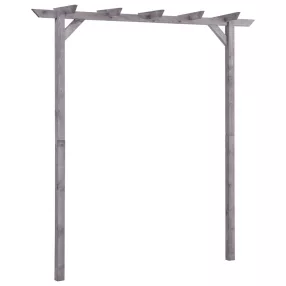 Szürke impregnált fenyőfa kerti pergola 200 x 40 x 205 cm