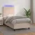 vidaXL cappuccino színű műbőr rugós ágy matraccal és LED-del 90x200 cm
